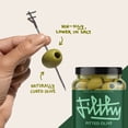 thumbnail image 4 of Filthy Pitted Queen Olives – Naturally Cured Cocktail Garnish for Martinis, 64 oz Jar, Approx. 125 Olives, 4 of 6
