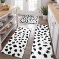 thumbnail image 2 of White and Black Of Leopard Print Kitchen Rugs Sets Of 3,Kitchen Runner Rugs Non Skid Washable,Decorative Kitchen Floor Mats for Kitchen,Sink,Laundry,17"x30"+ 17"x47" + 17"x59", 2 of 6