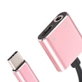 thumbnail image 4 of Bearachild USB C Audio Splitter C a Jack 3,5mm tipo C Cable adaptador auriculares Cable auricular 3,5mm adaptador convertidor para Teléfono y Comunicación Oro rosa, 4 of 5