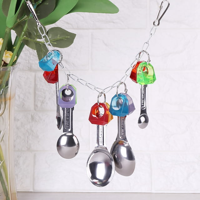Colorido plástico loro pájaro masticar juguetes jaula colgante decoración