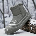 thumbnail image 6 of Men's Winter Thermal Insulated Snow Boots with Thick  Sole & Warm Lining - Short Hiking Boots for Ice Traction, Cold Weather, Outdoor Activities (Snowshoe Compatible) - Easy Slip-On Design for city, 6 of 9