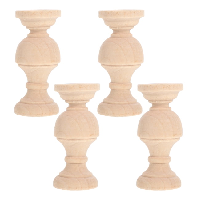 Shisuyan 4pcs Solid Wood Small Arch Bridge Decorative Baluster For Home Furnishing Decorations Entry Table Decor Coffee Table Decoration