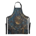 thumbnail image 2 of Kitchen Apron with 2 Pockets Adjustable waterproof Cooking Aprons for Women Men Chef Star Line, 2 of 7