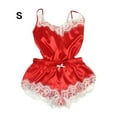 thumbnail image 1 of Maoww Femmes Sexy Dentelle Maille Pyjama Ensemble Bandoulière Réglable Haut et Short, 1 of 9