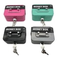 thumbnail image 4 of HLONK Durable Sturdy Handles Lockable Security with Coin Slot Money Box Cash Box Coin Saving Box Coin Bank GREEN, 4 of 8