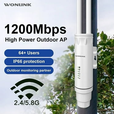 Wonlink AC1200 Outdoor Access Point,Long Range Wireless WiFi Extender IP66,POE 2.4G&5G WIFI Extenders