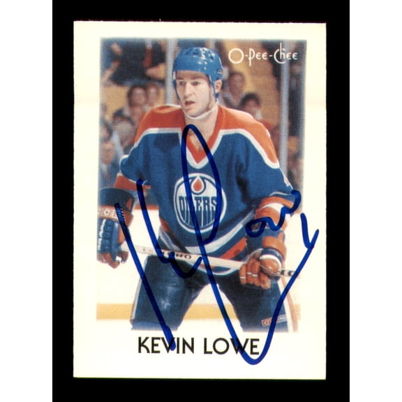 Kevin Lowe Autographed 1987-88 O-Pee-Chee Minis Card #25 Edmonton Oilers SKU #251714