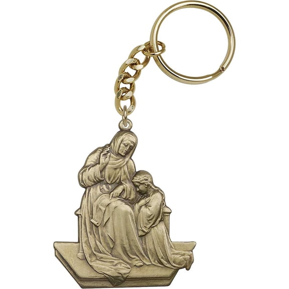 Antique Gold St. Ann Keychain