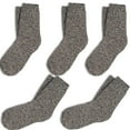 thumbnail image 4 of 5 Pairs Men's Wool Loop Socks, Winter Warm Thick Socks, Men's Outdoor Home Casual Socks fits all sizes 8-12, 4 of 7