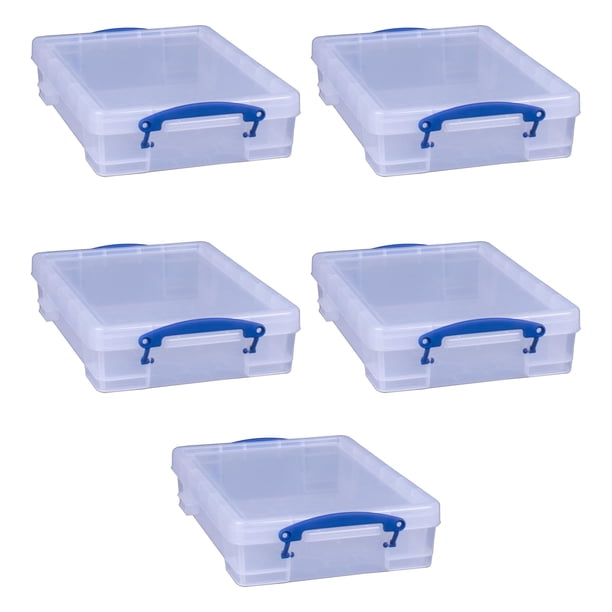 Caja de Almacenamiento Really Useful Box 4 Litros (Paquete de 5) Plástico Transparente