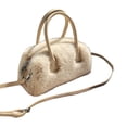 thumbnail image 3 of Bolso de peluche multifuncional y elegante, ideal para cumpleaños y compras. color albaricoque, 3 of 9