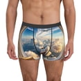 thumbnail image 1 of Fotbe Sunset Airplane Travel View Calzoncillos Tipo Boxer con Bolsa de Soporte Total para Hombre, X-Temp Fresco, Transpirable y de Secado Rápido-Small, 1 of 5