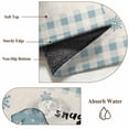 thumbnail image 6 of Runner Rug 2'x6', Blue Gnomes Washable Non-Slip Hallway Runner Rugs, Coffee Snowflake Winter Checkered Rustic Bedside Rugs Floor Mats Carpet Runners for Kitchen Bathroom Laundry Room, 6 of 8