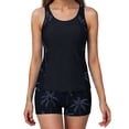 thumbnail image 5 of cocolona Two-Piece Tankini Swimsuits for Women Floral Print Sleeveless Modest Bathing Suit with Boyshorts Vacation Beach Swimwear, 5 of 6