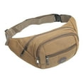 thumbnail image 4 of Clearance under $5 Usloyux Fanny Pack Canvas with Zipper Pockets Travel Packs for Men And Women Small Sling Backpack Lightweight Chest Bag, 4 of 9