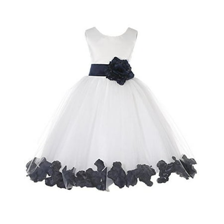 Ekidsbridal Ekidsbridal Ivory Tulle Rose Petals Formal Flower
