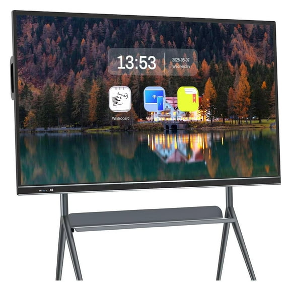 OmninexHub 4K Smart Board 86 Inch Interactive Whiteboard, All-in-One Touch Screen Computer with Dual System & Cloud Sharing Digital Whiteboard for Classroom, Office & Presentations