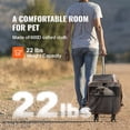 thumbnail image 4 of Cat Carrier with Wheels, Airline Approved Rolling Pet Carrier with Telescopic Handle and Shoulder Strap, Dog Carrier with Wheels for Pets under 22 lbs, with 1 Folding Bowl, Grey, 4 of 12