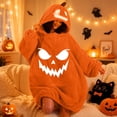 thumbnail image 6 of Halloween Pumpkin Costume Oversized Wearable Blanket Hoodie Cozy Plush Halloween Cosplay Costume, 6 of 7