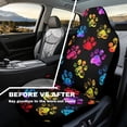 thumbnail image 3 of Uorisanigo Colorful Dog Paw Car Seat Covers for Front Seat Waterproof Car Seat Cover Protection Interior Accessories Easy to Install and Clean Universal for Cars Truck SUV Van, 3 of 7