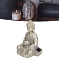 thumbnail image 2 of Estatua de Buda ANGGREK de resina con luz solar para jardín 20x16x25cm, 2 of 8