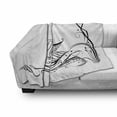 thumbnail image 3 of Swan Soft Flannel Fleece Throw Blanket, Exquisite Black Swan River Calligraphy Style Illustration Minimalist Bird Theme, Cozy Plush for Indoor and Outdoor Use, 70" x 90", White Black, by Ambesonne, 3 of 6