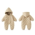 thumbnail image 4 of XEGLSBU Girls Winter Coat Size 6T Girls Down Jumpsuit Winter Thermal Outwear Baby Romper with Lightweight Warm Padding for Outdoor Play Boys Winter Coat 5T Khaki Size 18-24 Months, 4 of 5