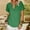 Green, variant on Rezuofi 2 Pcs Summer Tops for Women 2025 Casual Short Sleeve Cotton Linen Shirts Button V Neck Tunic Blouse Beach Vacation Clothes