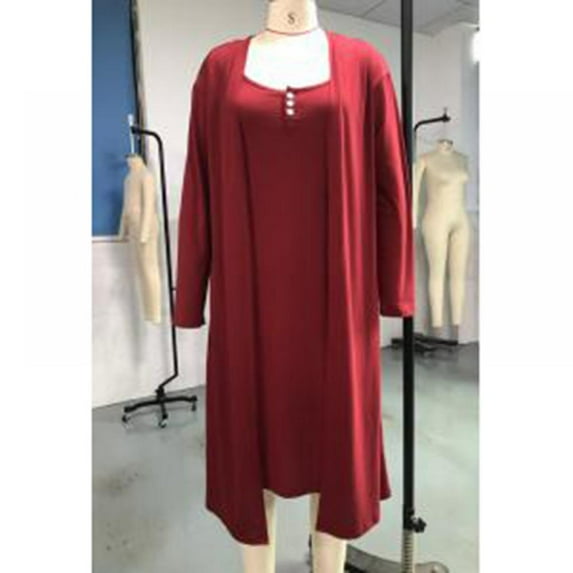 NewWay Women's Maternity 2 Piece Pajama Set Breastfeeding Button Down Nursing Nightgown and Robe Set Full Slips Sleepwear Dress Bathrobe