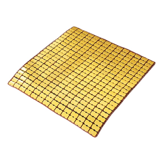 Anckoeil Summer Bamboo Seat Cushion, 15.7×15.7 in Woven Rattan Square Chair Pad, Breathable Non-Slip Mat for Sofa Dining Office Car