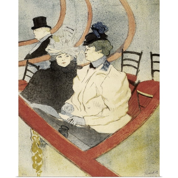 Great BIG Canvas | Rolled Henri de Toulouse-Lautrec Poster Print entitled The Grand Lounge
