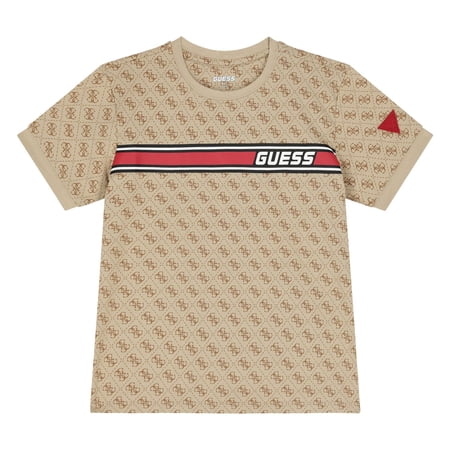 Guess BEIGE Big Boy Quatro G Printed Short Sleeve T-Shirt, US 14