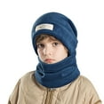 thumbnail image 4 of VNKIDY Kids Caps Winter Warm Hat Neck Gaiter Set Boys Girls Soft Plush Beanie With Brand Label Cozy Neck Warmer For Cold Weather Protection Outdoor Activities Trendy Headwear, 4 of 4