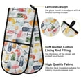 thumbnail image 4 of Dailycode Double Sided Oven Mitt with Loop Heat Resistant Kitchen Long Potholders 7" x 35" Drink on Glass, 4 of 6