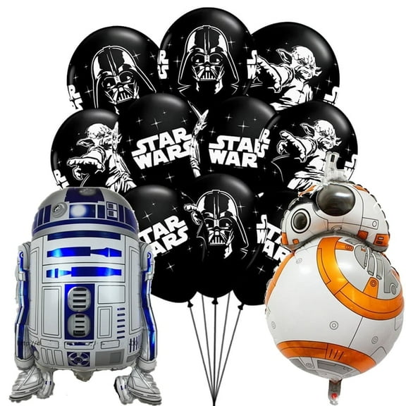22 PCS Birthday Party Balloons Wars Star Balloons Darth Balloons Yod Balloons R2 Balloon BB Balloon