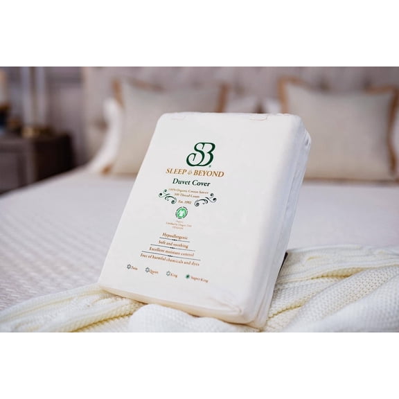 PlushBeds Organic Cotton Sateen Duvet Cover