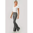 thumbnail image 2 of High Waist french Terry Flare Pants - Heather Charcoal, 2 of 9