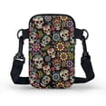 thumbnail image 2 of HELLHERO Floral Skull Design Crossbody Sling Bag with Double Deck for Casual Travel, 2 of 7
