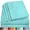 Aqua, variant on Huba Homes 6 Piece Premium Bamboo Sheet Set, Deep Pockets, 50 Colors, 2200 Count, Soft Queen Blue Lobster
