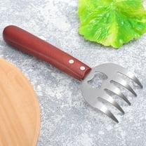RENACLIPY Bbq Meat Shredding Fork Brown Wooden Handle for Pork Beef Chicken