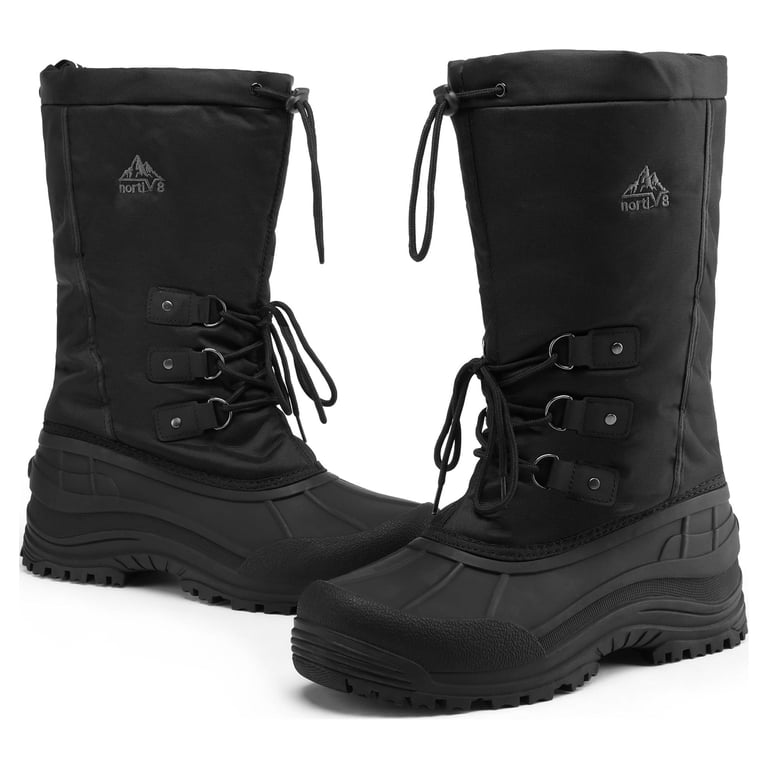 NortiV8 Mountaineer Fleece Lined Boots Men’s Size 13 Black Nortiv 8 - Brandclub - Nortiv 8 Mens Snow Boots Water  main image 4