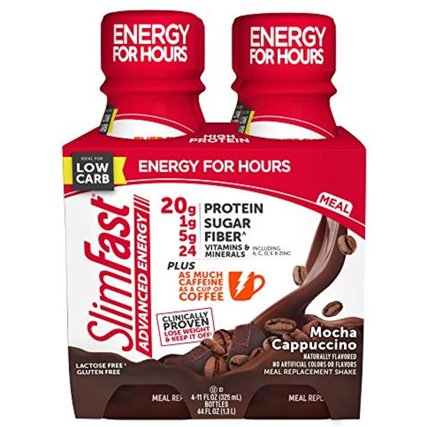 Slimfast Advanced Energy High Protein Meal Replacement Shake, Mocha