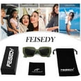thumbnail image 6 of FEISEDY Oversized Square Sunglasses for Women Men Thick Frame Shades B4074, 6 of 15