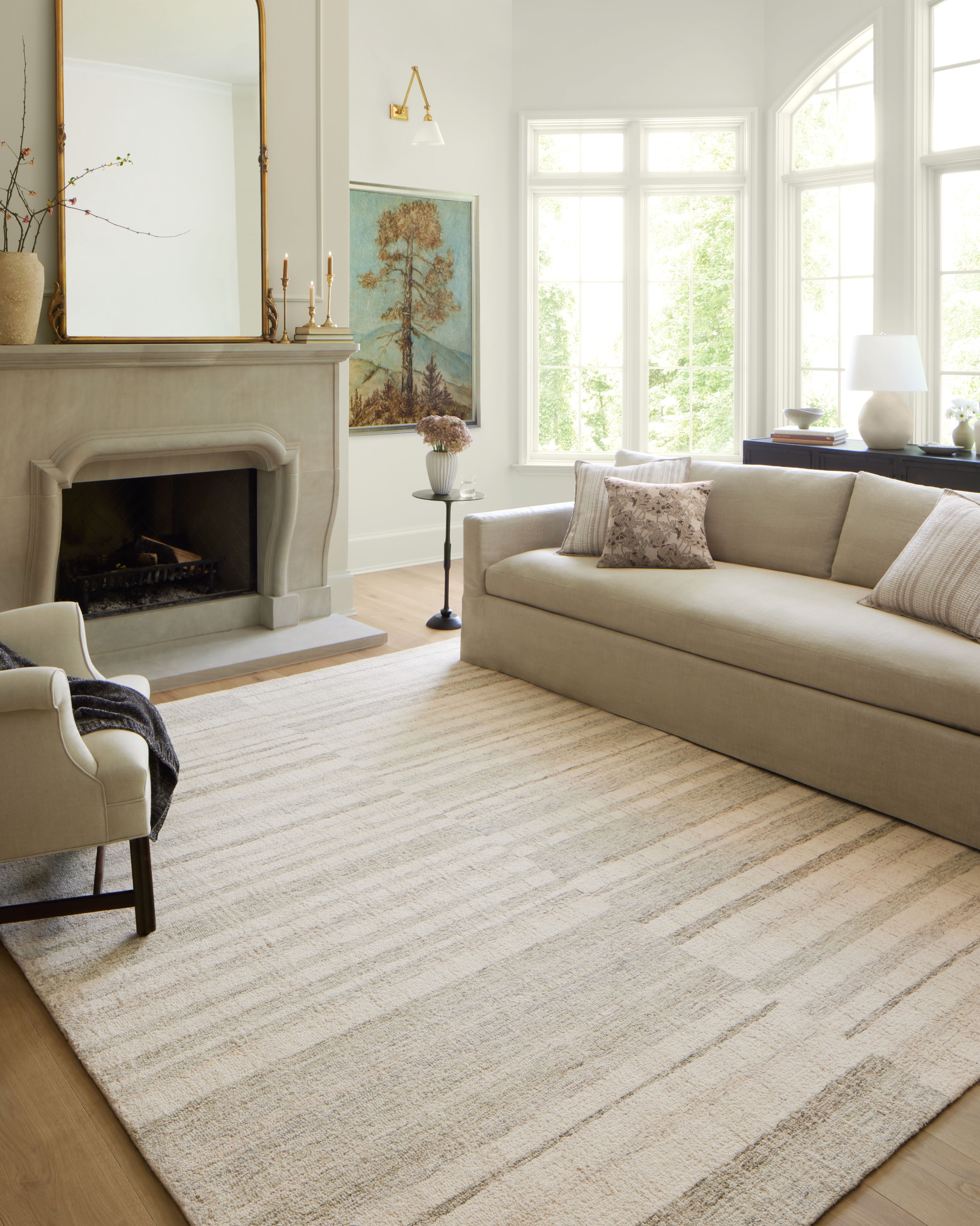 Chris Loves Julia x LoloiChris Natural / Sage 2'-3" x 3'-9" Accent Rug