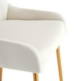 thumbnail image 2 of MOJAY Velvet Upholstered Dining Chairs, Dining Table Chairs with Golden Metal Legs, Living room Chairs, Set of 2, White, 2 of 10