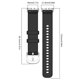 thumbnail image 2 of Correa de silicona de repuesto para reloj deportivo para Samsung Galaxy Fit 3 (negro), 2 of 6