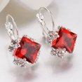 thumbnail image 4 of Opolski Women Fashion Shiny Rhinestone Leverback Earrings Engagement Wedding Jewelry, 4 of 8
