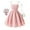 Pink, variant on TIANZEN Summer Girls Solid Color Dress With Bow Knot Sleeveless For Kids Apparel Dresses Wedding Dress Tie Lace Dress for Bridesmaid
