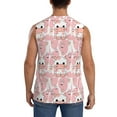 thumbnail image 4 of Bixox Men's Cute Cow Pink Printed Shirt Sleeveless Fitness Tank Top-XX-Large, 4 of 7