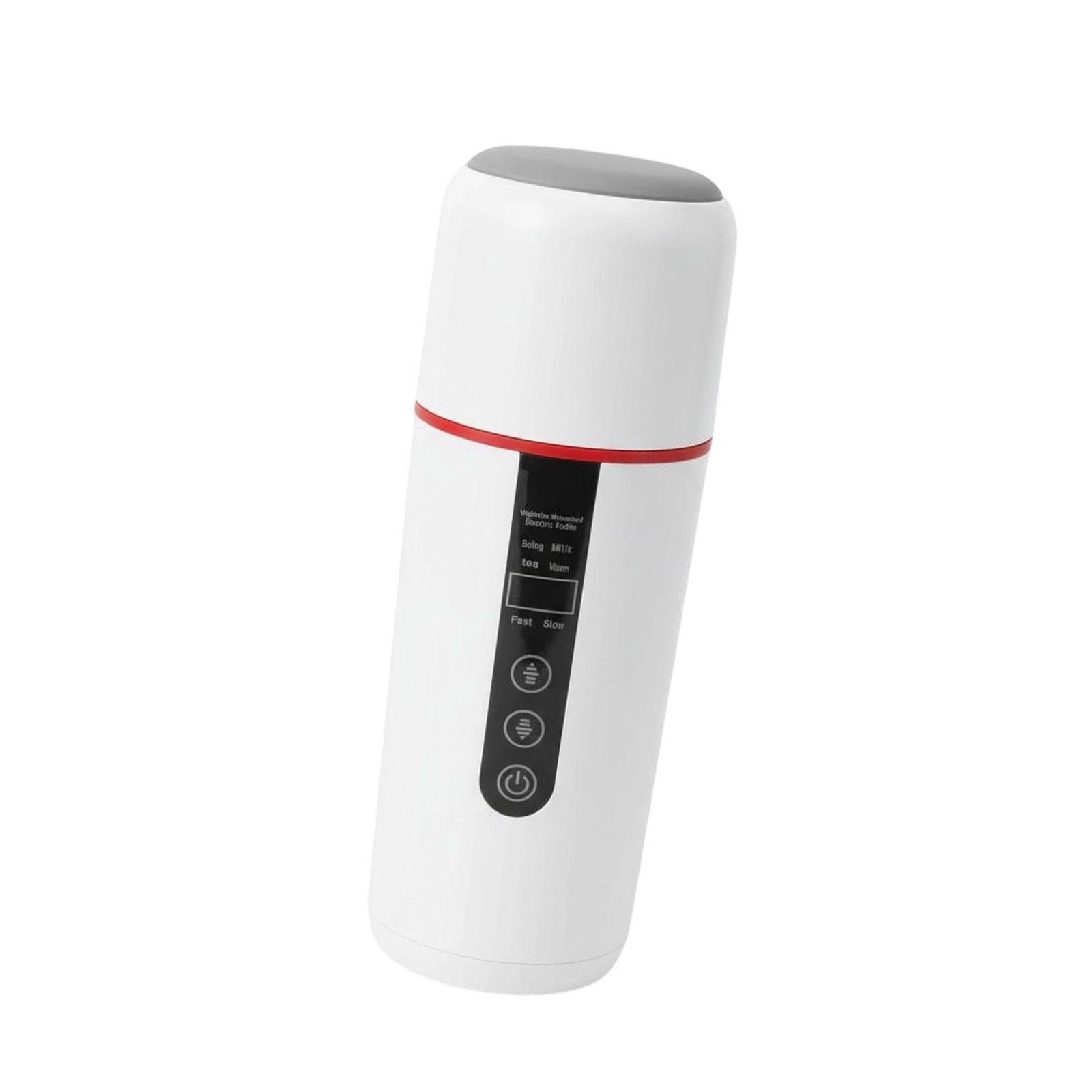 Fiocias Car Heating Cup Car Electric Kettle Digital Temperature Display Fast Boiling 12V White
